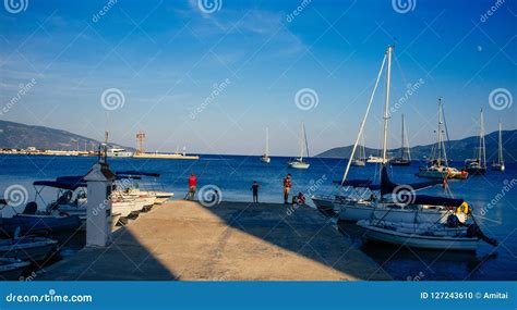 Greece -Kefalonia - Agia Evfimia - at the Dock 2 Editorial Image ...