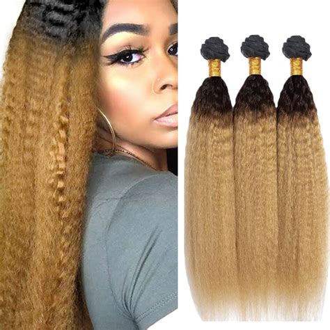 Amazon B Ombre Bundles Human Hair Blonde Yaki Hair Kinky