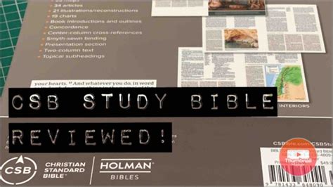 Csb Study Bible Review Youtube