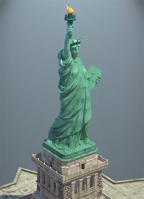 Statue Of Liberty 3d Model On Behance Statue Statue Of Liberty Liberty