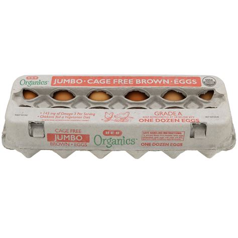 H-E-B Organics Grade A Cage Free Jumbo Brown Eggs - Shop Eggs & egg ...