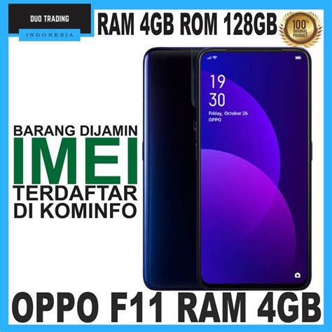 Jual OPPO F11 RAM 4GB INTERNAL 128 GB GARANSI RESMI OPPO 1 TAHUN