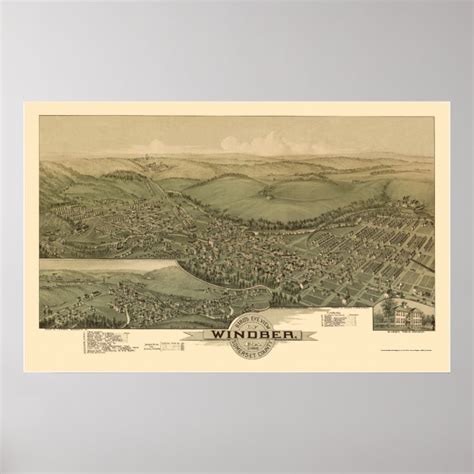 Windber Pa Panoramic Map 1900 Poster