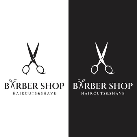 Creative And Simple Classic Haircut Salon Scissors Template Logo Design