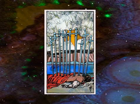 10ten Of Swords Tarot Card Meaning Upright Reversed 42 Off