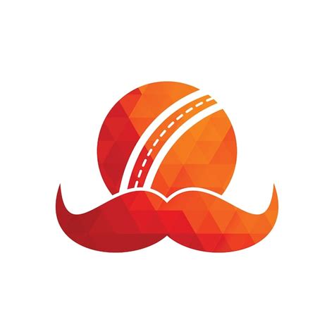 Premium Vector Strong Cricket Vector Logo Design Moustache And