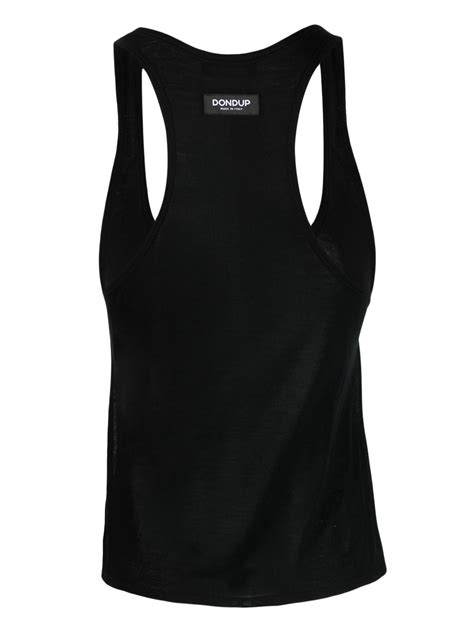 Dondup Scoop Neck Racerback Tank Top Black Farfetch