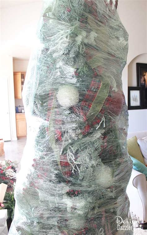 Christmas Tree Storage Ideas How To Efficiently Wrap And Store A Decorated Tree Christmas Tree