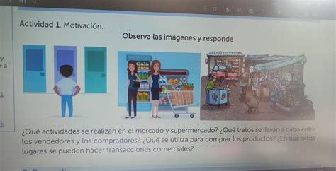 Qué actividades se realizan en el mercado y supermercado Brainly lat