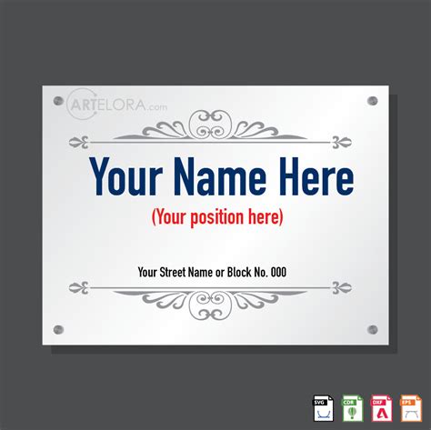 Creative Name Plate Design For Home And Office Artelora