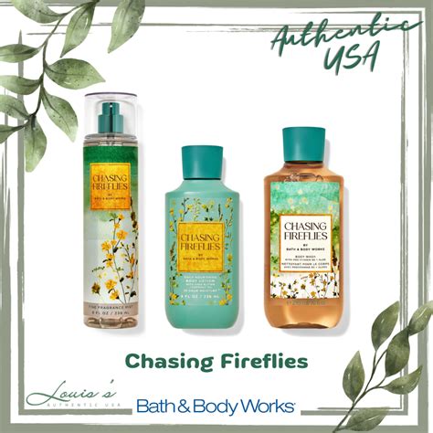 Full size CHASING FIREFLIES Body mist Lotion Tắm Trọn bộ