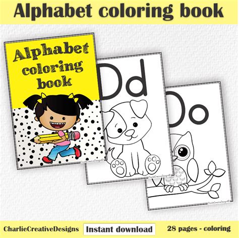 Alphabet coloring book – Charlie Creative Designs