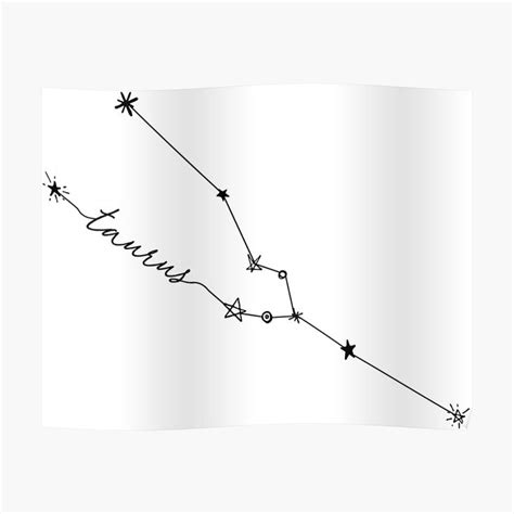 Taurus Zodiac Constellation Drawing Sticker Sticker By Aterkaderk