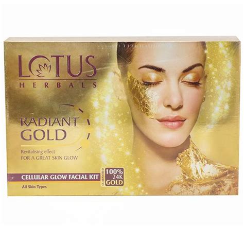 Buy Lotus Herbals Radiant Gold Cellular Glow Facial Kit 37 G Online At Best Price In India