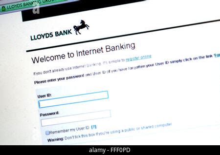 Lloyds bank internet banking log on screen online net web website ...