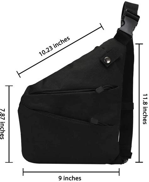 Anti Theft Mens Right Shoulder Pistol Bag Concealed Tactical Storage