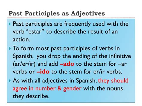 Ppt Past Participles As Adjectives Powerpoint Presentation Free Download Id6955212