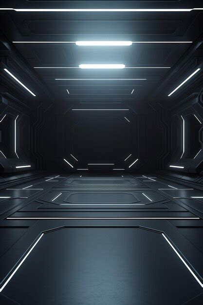 Premium AI Image Futuristic Sci Fi Room Background