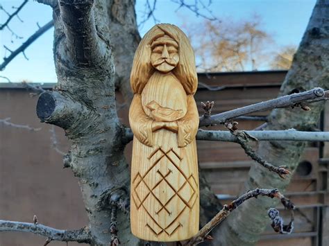 BILOBOG God Wooden Statue Slavic Gods Belobog Pagan God Wooden - Etsy