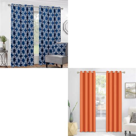 Amazon Mysky Home Panels Navy Blue Curtains Living Room Grommet