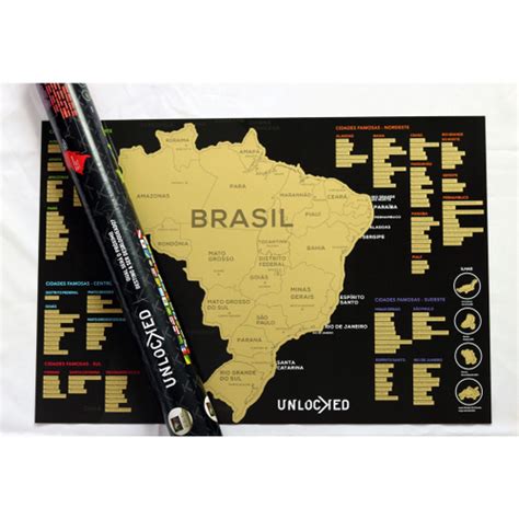 Mapa Do Brasil De Raspar Unlocked Raspadinha Sem Moldura X Cm Em