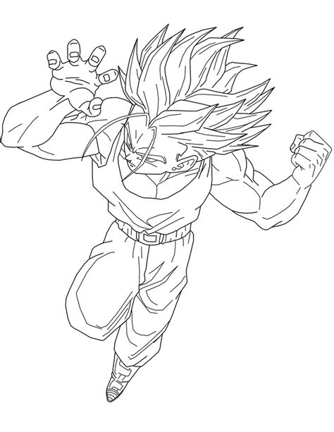 Trunks Ssj Line Art By Brusselthesaiyan On Deviantart