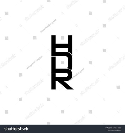 Hdr Typography Letter Monogram Logo Design Stock Vector (Royalty Free ...