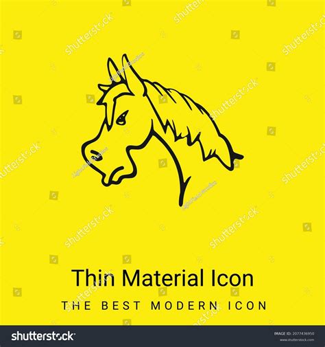 Angry Horse Face Side View Outline minimal - Royalty Free Stock Vector ...