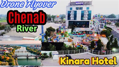 4k Drone Flyover Chenab River Akbar Kinara Hotel Wazirabad Amusement