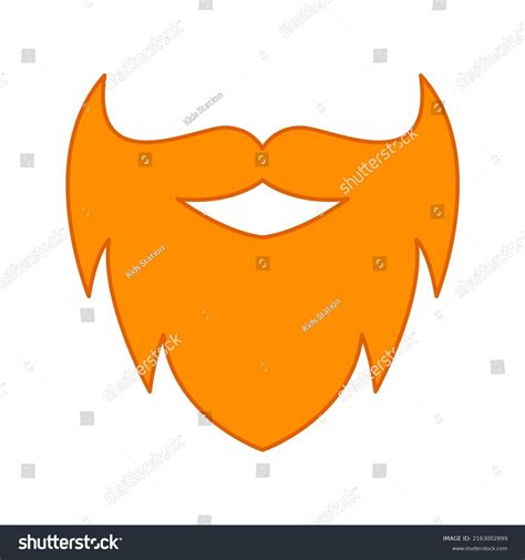 Leprechaun Beard Isolated On White Background Stock Vector Royalty