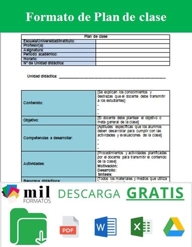 Plan De Clase De Matem Ticas Aprende A Elaborarlo En Milformatos