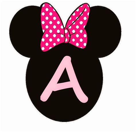 Abc Rosa En Cabezas De Minnie Minnie Heads Pink Abc Oh My Alfabetos