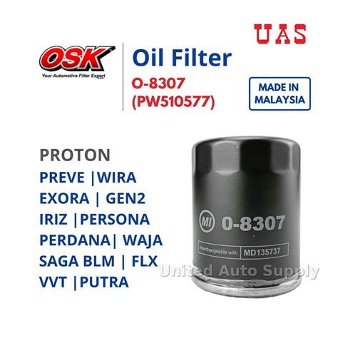 Proton Oil Filter Osk O Preve Suprima Wira Gen Exora Iriz Satria