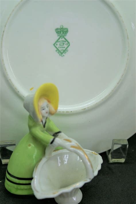 Vintage Diamond China England Plate W Preston Guild Etsy Uk