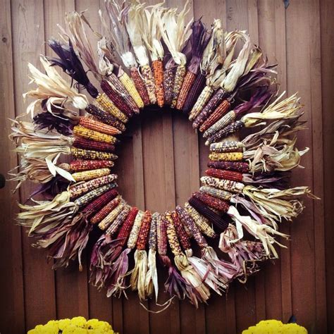 DIY - Indian Corn Wreath | Decorating with wreaths, Indian corn wreath ...