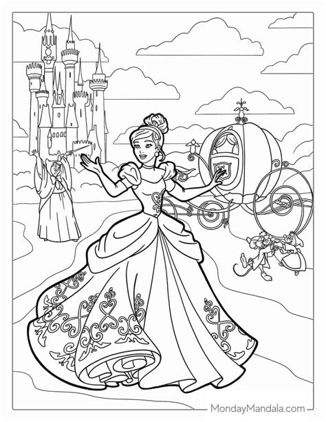 36 Cinderella Coloring Pages Free Pdf Printables