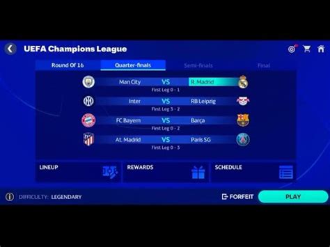 Uefa Champions League Quarter Finals Rma Vs Mci Second Leg Legendary Ea