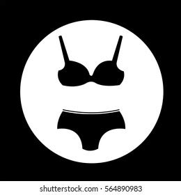Woman Underwear Lingerie Bikini Icon Stock Vector Royalty Free