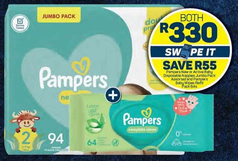 Pampers New Or Active Baby Disposable Nappies Jumbo Pack Assorted And