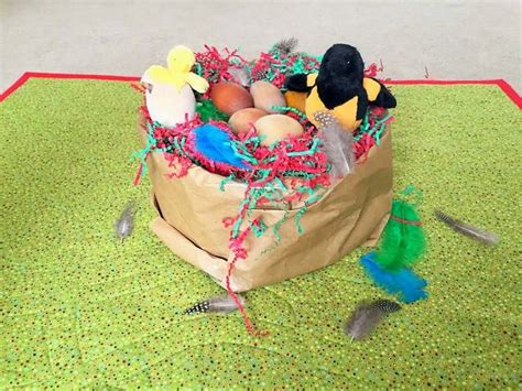 Bird Nest Sensory Basket Sensory Bins Homeschool Lesson Activities