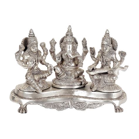 Buy Dattatreya Brass Lakshmi Ganesh Saraswati Statue Idol Murti For