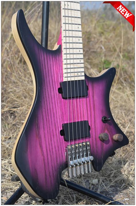 New Nk Headless Guitar Fanned Fret Guitars Style Model Purple