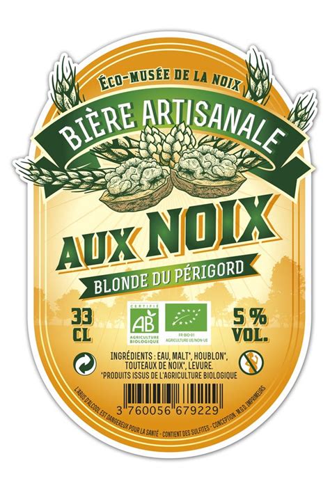 Périgord Castelnaud biologique Bière Blonde du Périgord aux noix