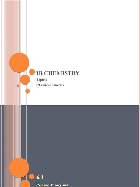 Ib Chemistry Topic 6 Chemical Kinetics Pdf Reaction Rate