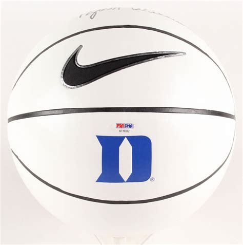 Zion Williamson Signed Duke Blue Devils Logo Nike Basketball Inscribed