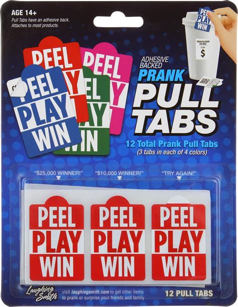 Laughing Smith 12 X Peel Play Win Prank Lottery Ticket