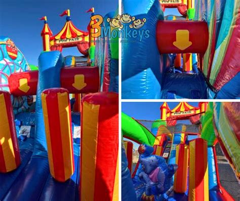 Fun Fair Wet/Dry Obstacle Course Rental | 3 Monkeys Inflatables