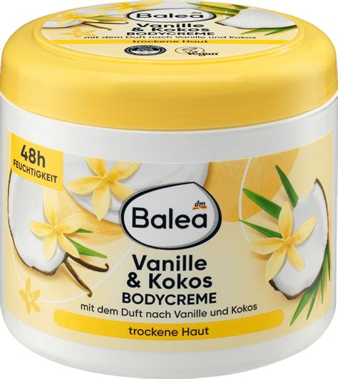 Balea Balea Bodycreme Vanille Kokos Mit Dem Duft Nach Vanille Und