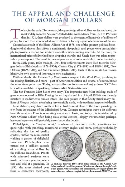 A Brief History Of The Guide Book Of Morgan Silver Dollars Coin