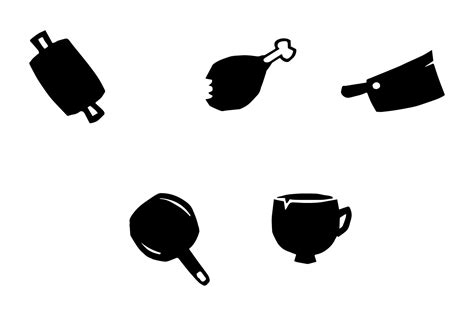 Silhouette of Cooking Utensils and Ingre Graphic by empatsekawanstudio ...